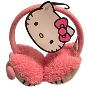Sanrio Hello Kitty Pink Plush Ear Muffs Nwt